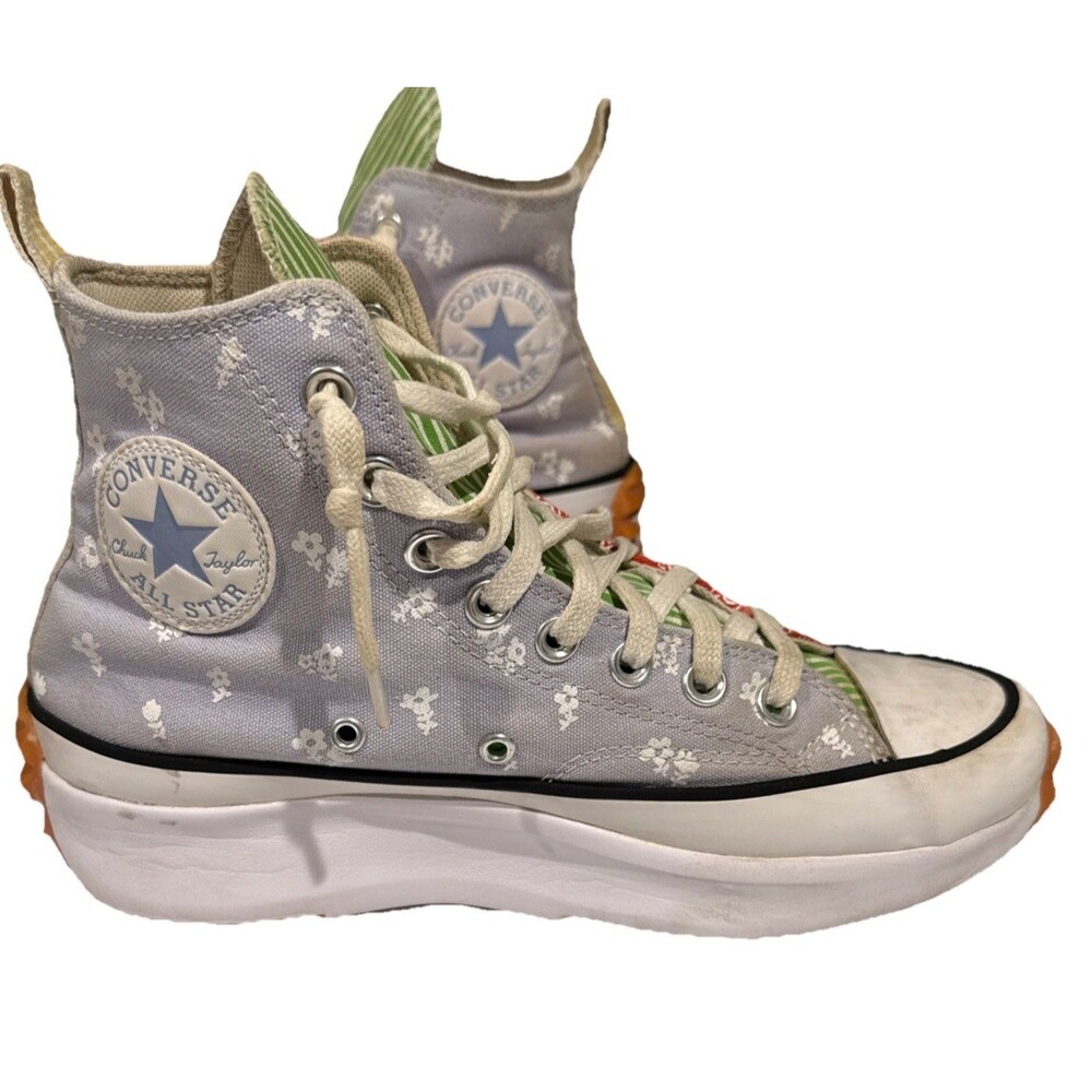 Converse Run Star Hike Bandana Patchwork Chuck Taylor Hightop Platform Size 8.5 - Picture 7 of 11